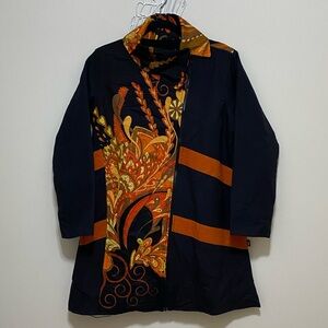 Leopards and Roses Hand-printnted Coat